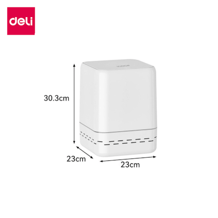 ถังขยะแบบฝากด DELI VS1128-WH-01 สีขาว ขนาด 23X23X30 CM_8